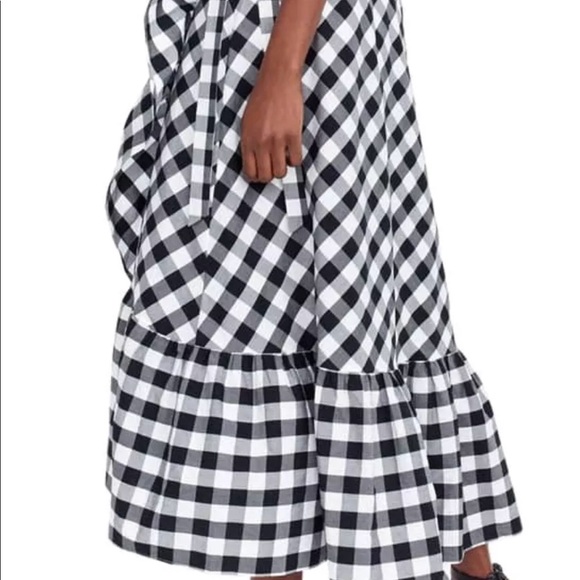 J. Crew Gingham Ruffled Wrap Skirt Size 16 - Picture 3 of 6
